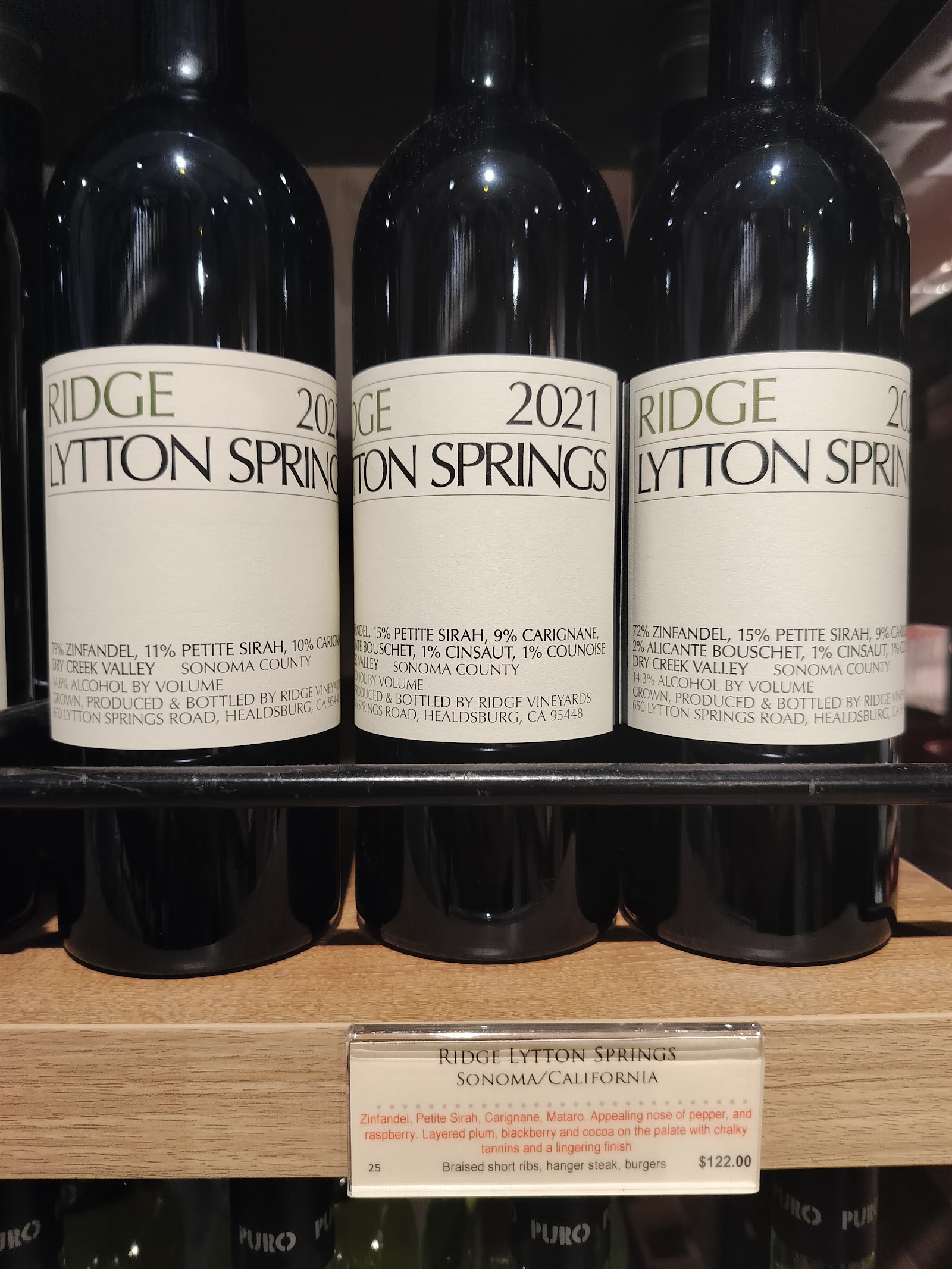 Ridge Vineyards (Lytton Springs)